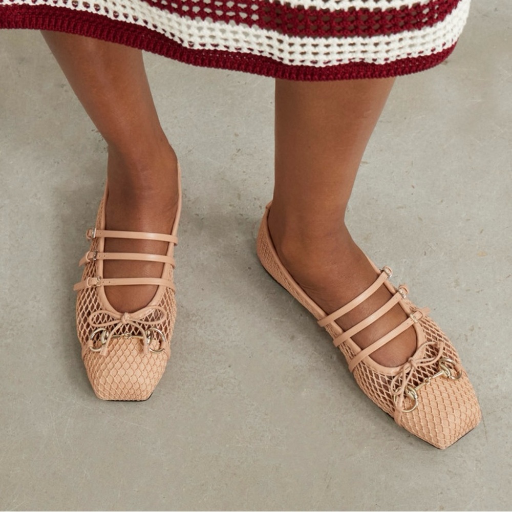 GUCCI Horsebit mesh ballerina flats - Picture 2 of 4